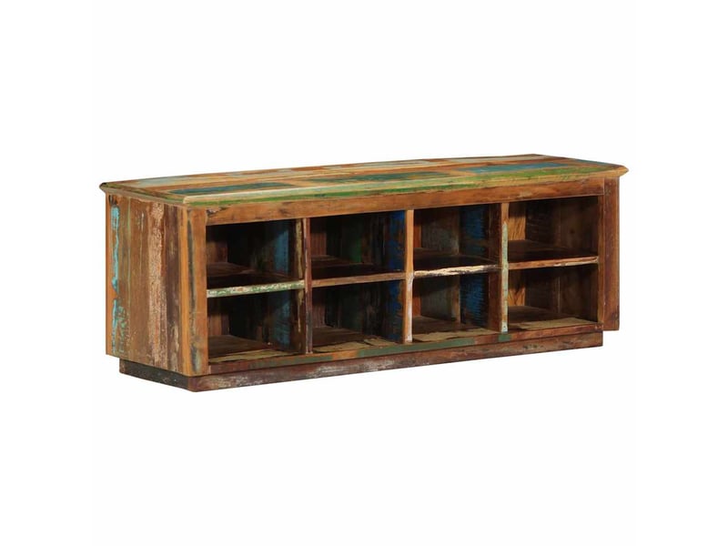  Banc à chaussures, meuble à chaussures 110x35x40 cm bois recyclé solide  - Conforama B