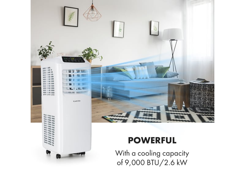 Klarstein pure blizzard smart 9k - climatiseur mobile connecté 9000 btu/2,6 kw - pour 26 á 44 m² -  classe a - blanc  - Conforama F