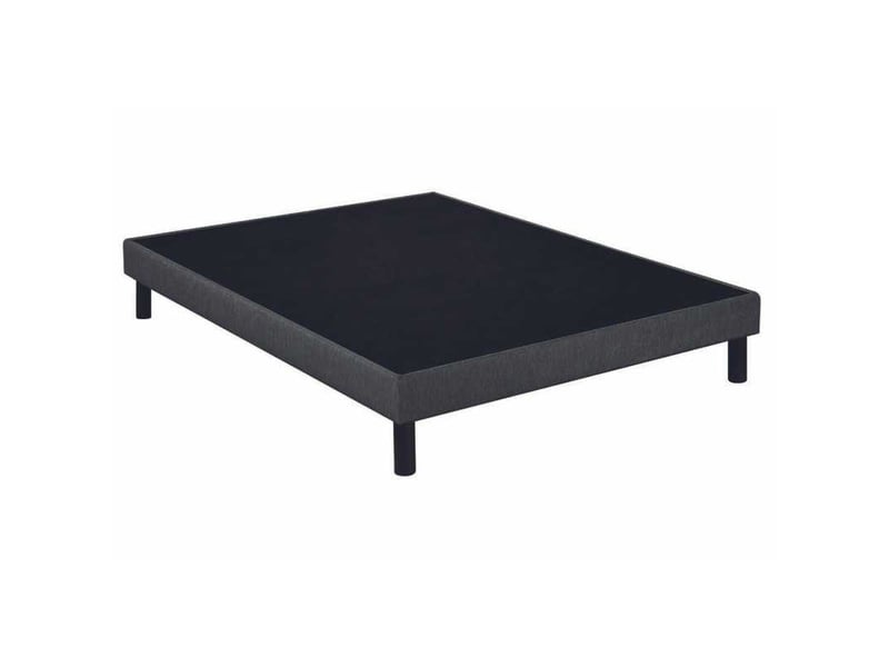  Sommier tapissier rembourre 90x200 cm anthracite avec lattes en bois massif 7751893 - Conforama A