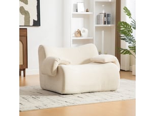 Canapé modulable chenille beige 120x92cm, canapé compressé sans outil, revêtement tissu durable pour salon moderne