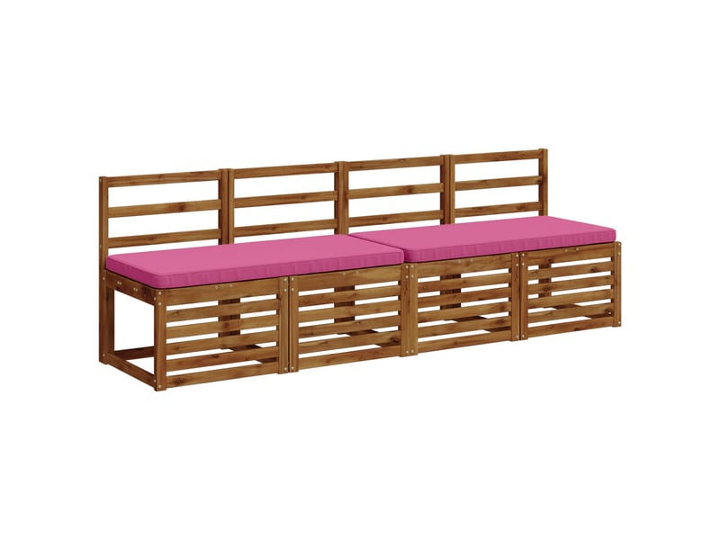 Lot de 2 coussins de banc, coussins d'assise vught 100 % polyester rose cf58049 - Conforama C