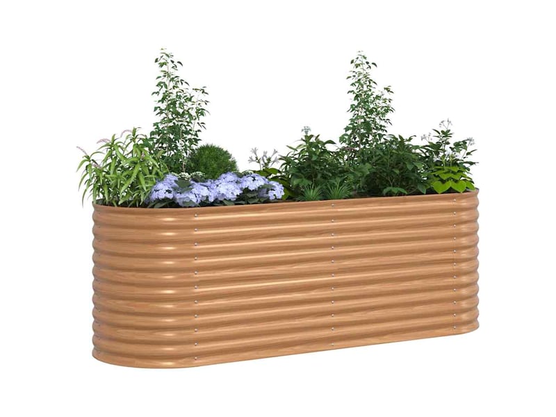  Jardinière - lit surélevé marron 240 x 80 x 81 cm acier  - Conforama C