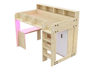 Lit mezzanine 90x200 cm    coloris naturel