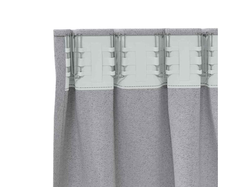  Lot de 2 rideaux occultants, rideaux black-out avec anneaux gris clair 260 x 140 cm cf44646  - Conforama E