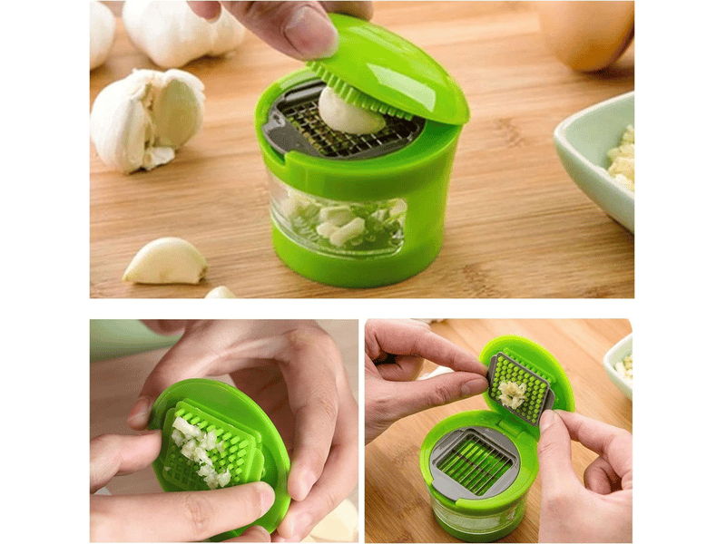  Broyeur d'ail presse-ail portable en acier inoxydable presse-ail multifonction broyeur d'ail coupe-ail de haute qualité facile à utiliser fort utilisé  - Conforama B