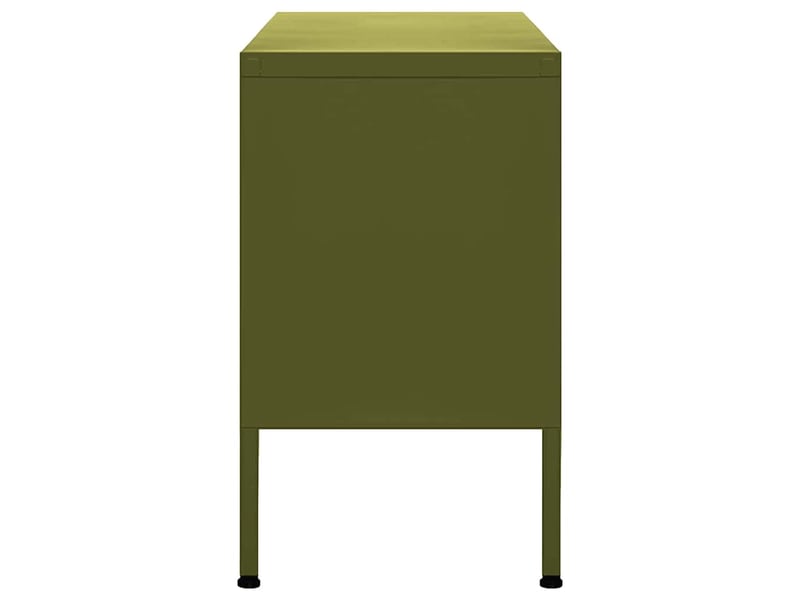  Meuble tv - banc tv - meuble de rangement vert olive 105x35x50 cm acier  - Conforama D