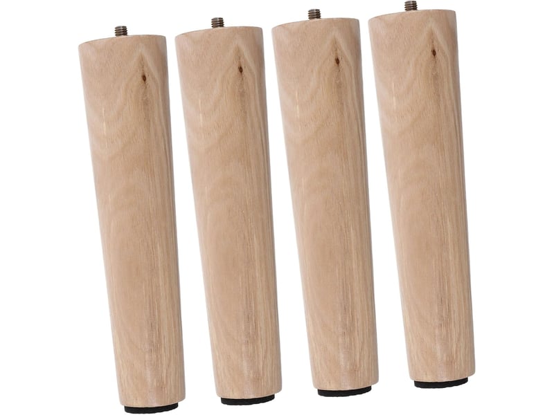  4pièces bois pour meubles remplacement pour canapé table basse commode lit support solide bois massif pour usage quotidien hauteur  - Conforama A