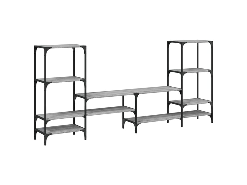  Meuble tv - banc tv - meuble de rangement sonoma gris 206,5x28,5x95 cm bois d'ingénierie  - Conforama A