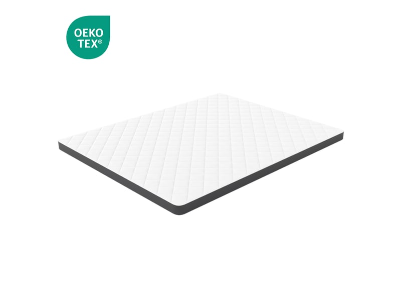  Matelas mousse tcqpz h3 180 x 200 cm 7 zones 7 cm blanc et gris  - Conforama A