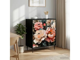 Commode 1 tiroir(s)    <strong></strong> <strong></strong> coloris noir largeur 66 cm