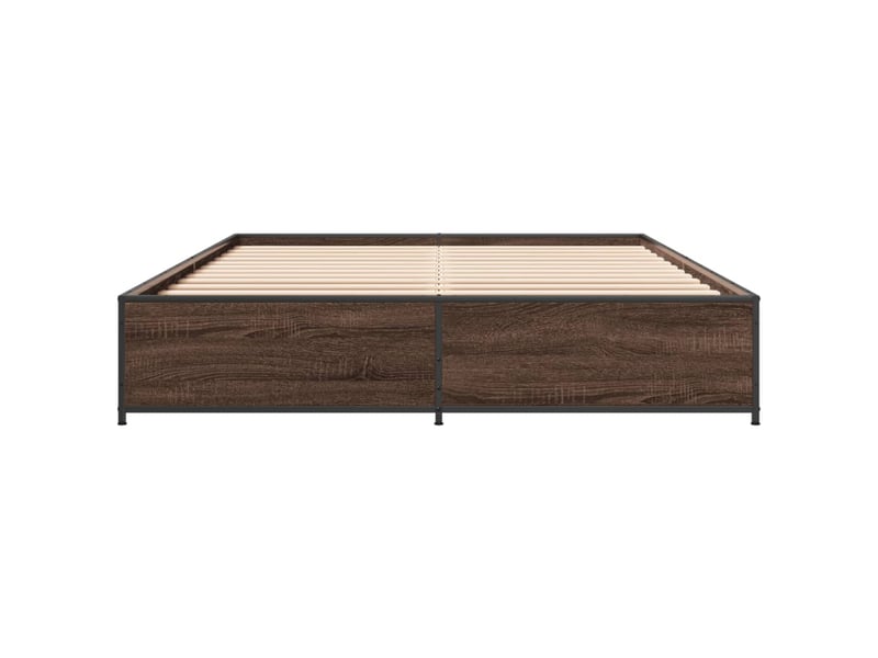  Lit double- lit adulte -  cadre de lit sans matelas chêne marron 120x190 cm  - Conforama C