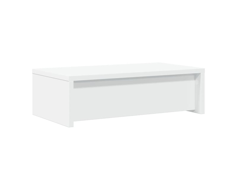  Support de moniteur table meuble bureau avec tiroirs bois d'ingénierie blanc 02_0044935  - Conforama E