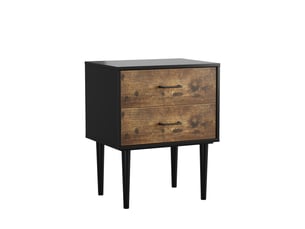 Table de chevet rétro,51x38x66 cm,2 tiroirs,mdf,marron antique