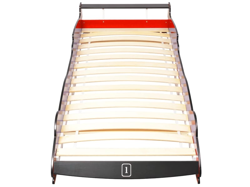  Lit jeune, lit voiture de course pour enfants 90 x 200 cm rouge  - Conforama D