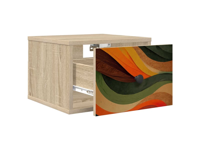 Table de chevet - cabinet de chevet - table de nuit mural bonn chêne sonoma 36 x 33 x 25 cm - Conforama B