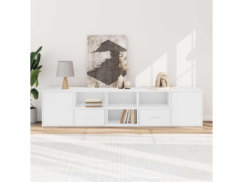  Armoire d'angle, armoire de rangement blanc 200x40x45 cm bois d’ingénierie  - Conforama C