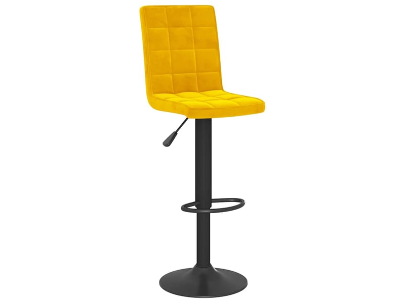  Lot de 2 tabouret de bar, chaise de bar jaune moutarde velours shl81877  - Conforama C