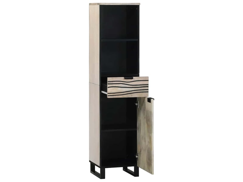 Armoire de salle de bain, cabinet de salle de bain blanc 38 x 33 x 160 cm cf65044 - Conforama C
