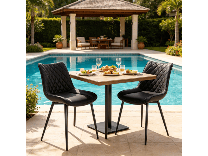  Chaise de salle à manger moelleuse et rembourrée – chaise d’accent unique pour salon, chaise de bureau (2 pièces uniquement)  - Conforama D