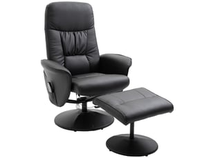 Fauteuil relax électrique RAELUNYI Cuir / Tissu noir