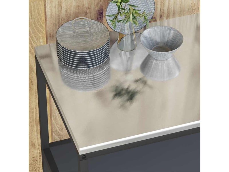  Étagère de cuisine, étagère de rangement hattem anthracite 60x50x92cm acier  - Conforama E