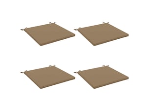 Lot de 4 coussins de siège, coussins d'assise soest 100 % polyester taupe cf60560