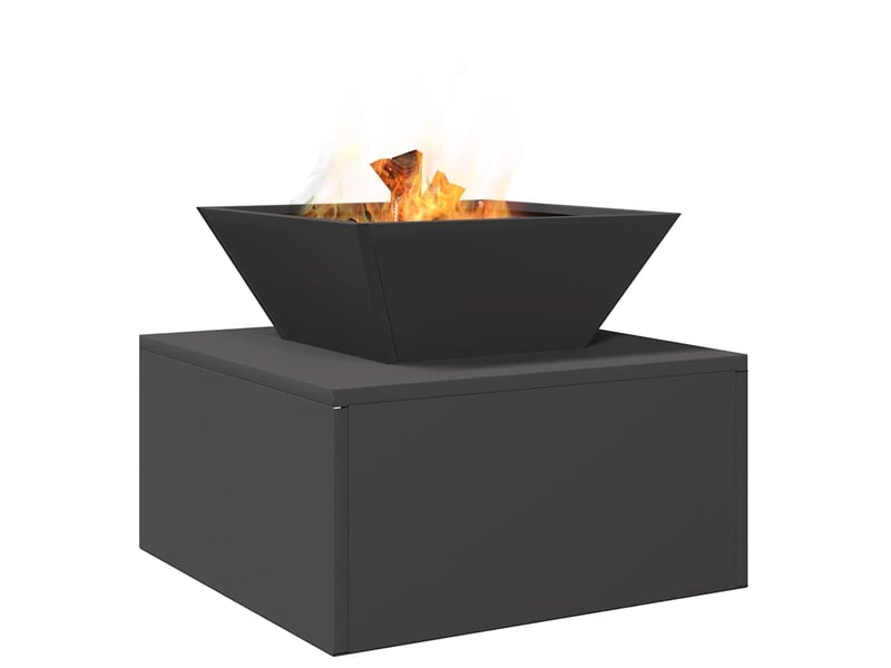  Brasero exterieur, foyer de cheminée noir 50x50x40 cm acier shl10278  - Conforama C