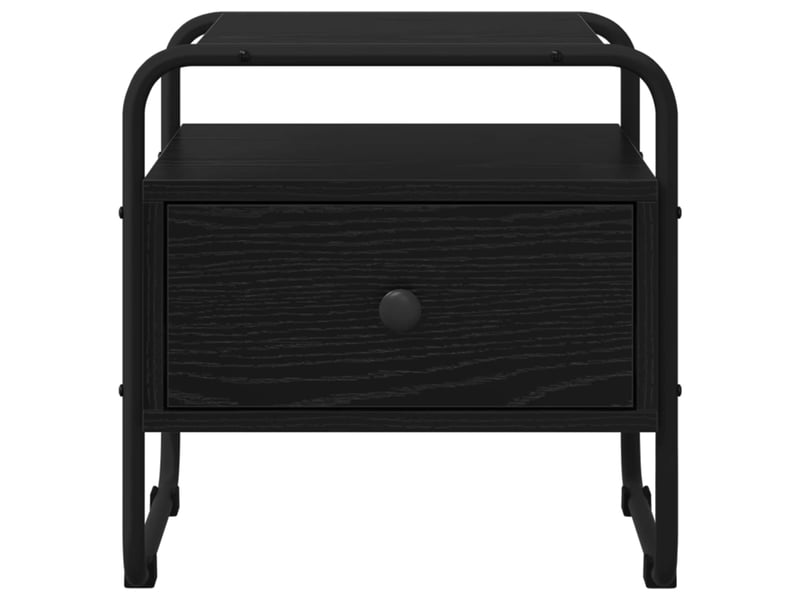  Table de chevet - cabinet de chevet - table de nuit chêne noir bois d'ingénierie  - Conforama D
