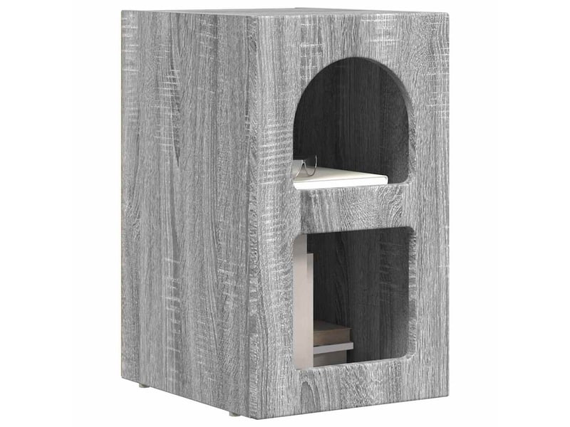  Table de chevet gris sonoma 29,5 x 33,5 x 50 cm  - Conforama C