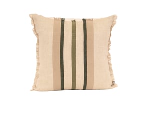 Coussin rayé en lin et coton 45x45 cm