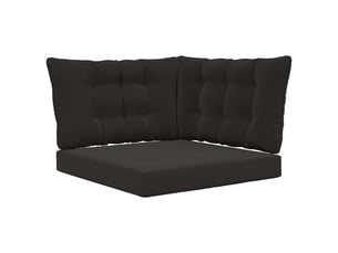 Coussin de canapé d'extérieur, coussin de chaise polyester noir 68,5 x 68,5 cm cf54129