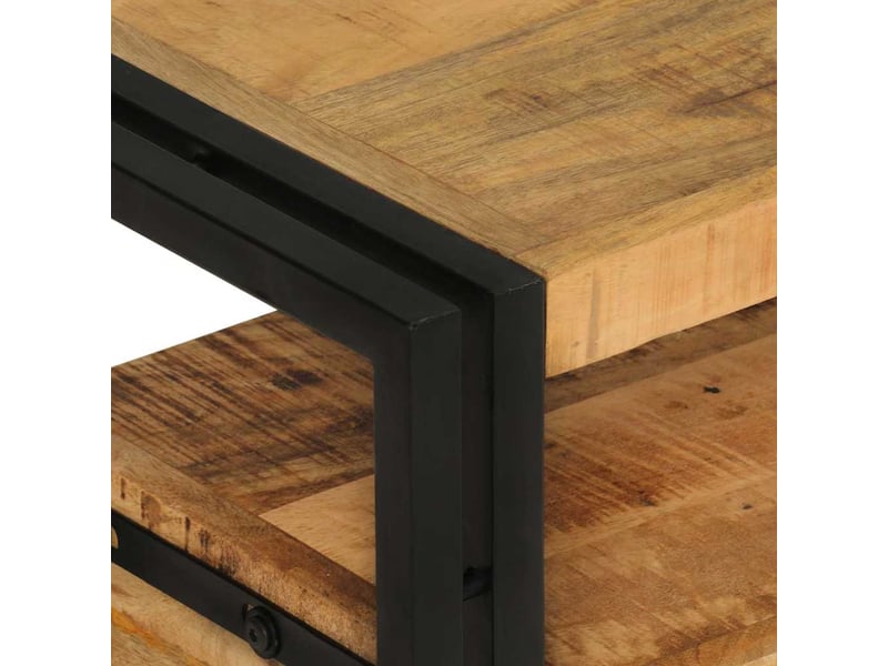  Meuble tv - banc tv - meuble de rangement 120x30x40 cm bois massif de manguier  - Conforama E