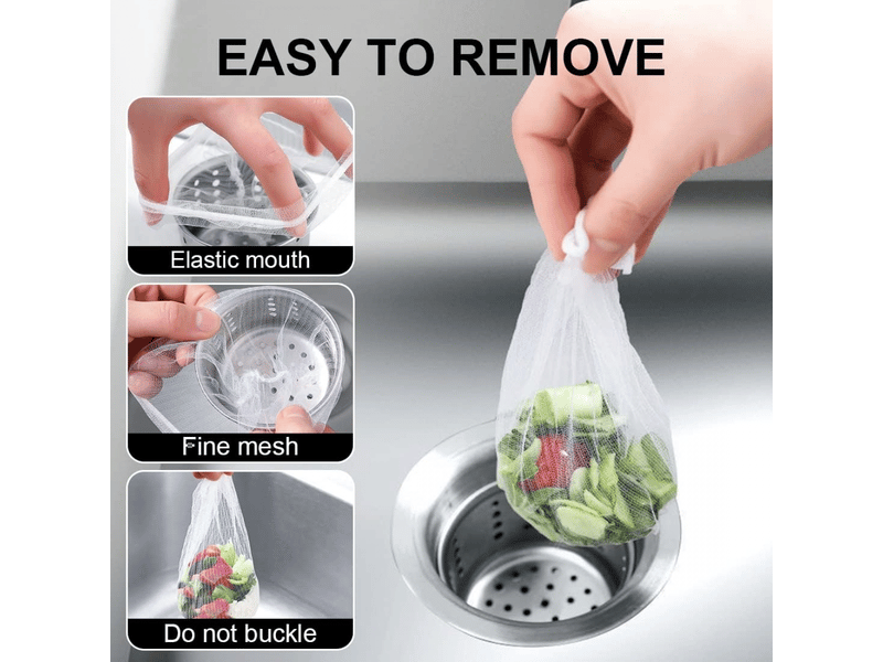  Filtre d'évier jetable, sac filtrant pour évier, sac en maille pour évier, sac en maille fine pour cuisine (200)  - Conforama C