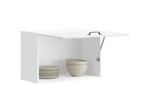 Armoire murale de cuisine lucca blanc brillant bois ingénierie shl5728