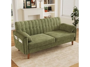 Canapé droit fixe <strong>KORFEE</strong> <strong></strong> 2 places Velours vert