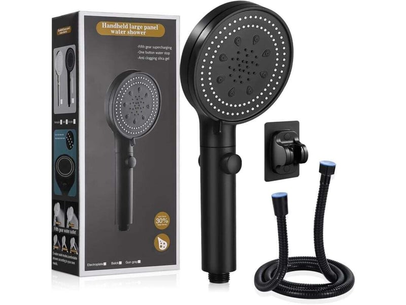  Pommeau douche 6 modes 1.5m tuyau, économie d'eau haute pression pour salle de bain  - Conforama E