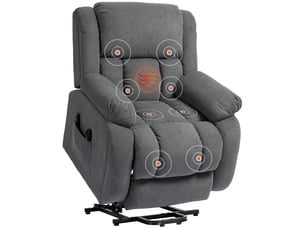 Fauteuil relax électrique  PANGIVO Velours gris