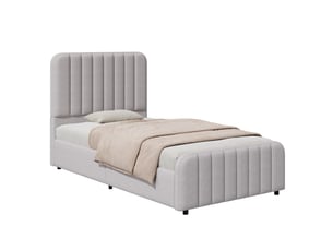 Lit coffre 90x200 cm <strong>STILVORA</strong>  <strong></strong> coloris gris