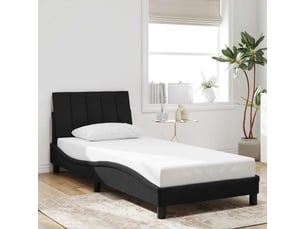 Lit simple 90x190 cm <strong></strong>  <strong></strong> coloris noir