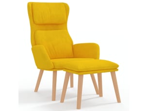 Fauteuil relax manuel VIDAXL Velours jaune