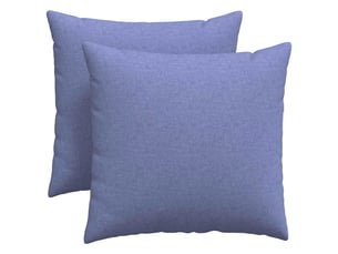 Lot de 2 coussins de canapé, coussins décoratifs tissu bleu denim 45 x 45 cm cf58786