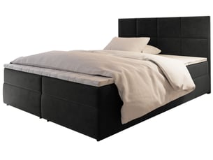 Lit avec rangement 180x200 cm <strong>MASSENO</strong> <strong></strong> coloris gris