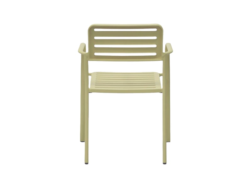  Lot de 4 fauteuils de jardin empilables en métal crème - baca  - Conforama E