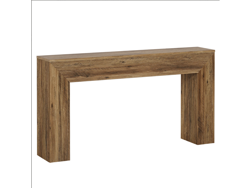  Table console 160x30x85 cm rustique mdf marron  - Conforama A