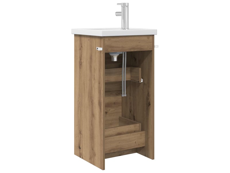  Meuble de salle de bain avec évier chêne artisanal shl9359  - Conforama E