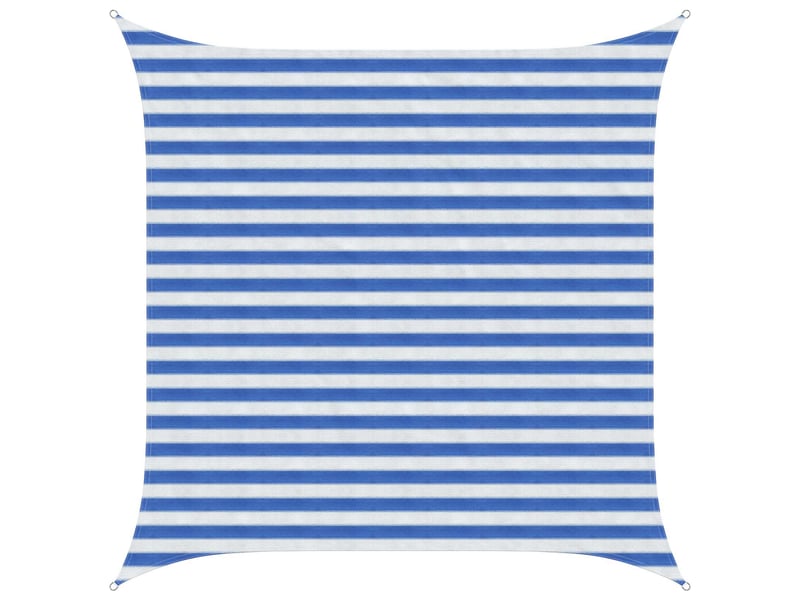  Voile d'ombre - voile d'ombrage - voile parasol 2,5 x 2,5 m hdpe carré bleu et blanc  - Conforama B