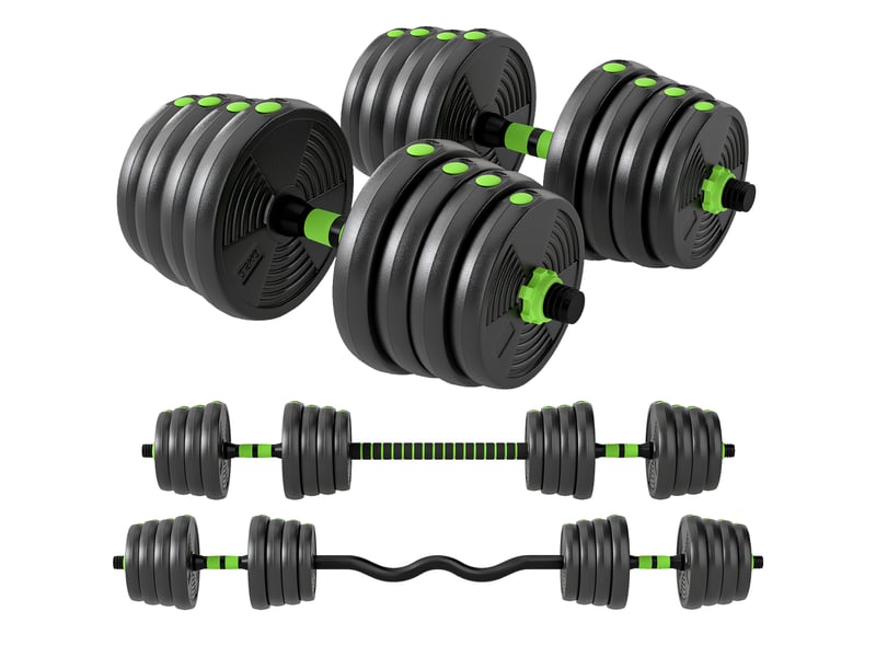  Ensemble d'haltères réglables 30 kg, haltères, barres d'haltères, ensemble de musculation  - Conforama B