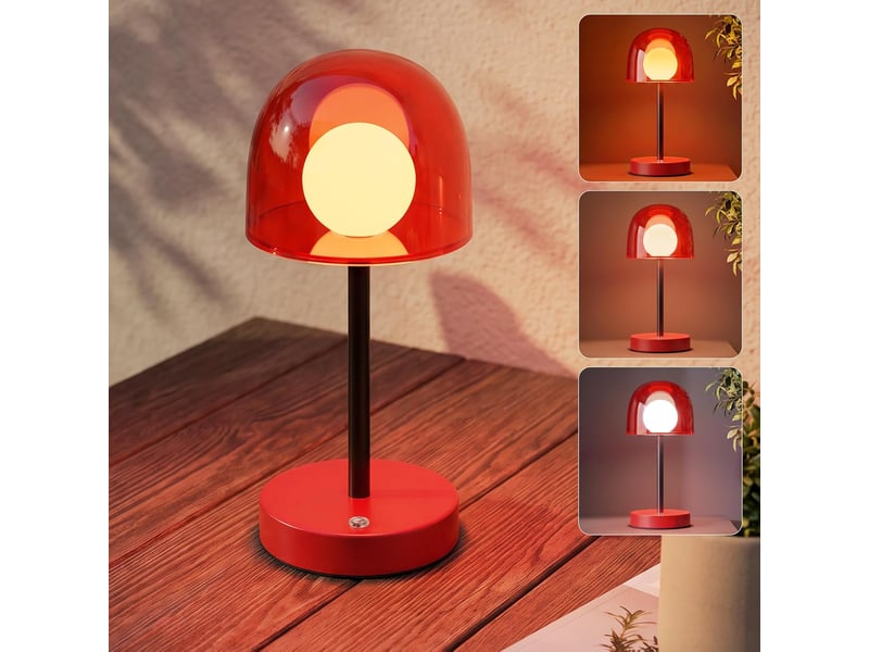  Zmh lampe de table led sans fil lampe de chevet intensité variable 3000k-6500k pour chambre bureau  - Conforama B