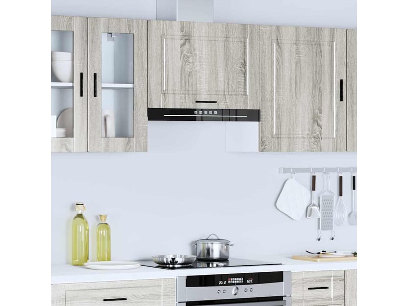 Meuble de rangement, armoire murale de cuisine porto sonoma gris bois d'ingénierie shl9941 - Conforama B