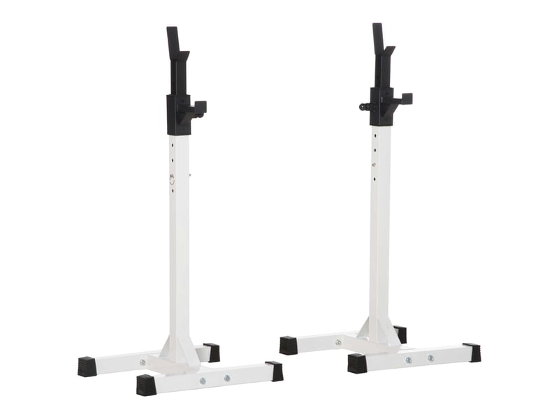  Support universel pour haltères en acier, hauteur réglable sur 12 niveaux, charge maximale 150 kg  - Conforama B